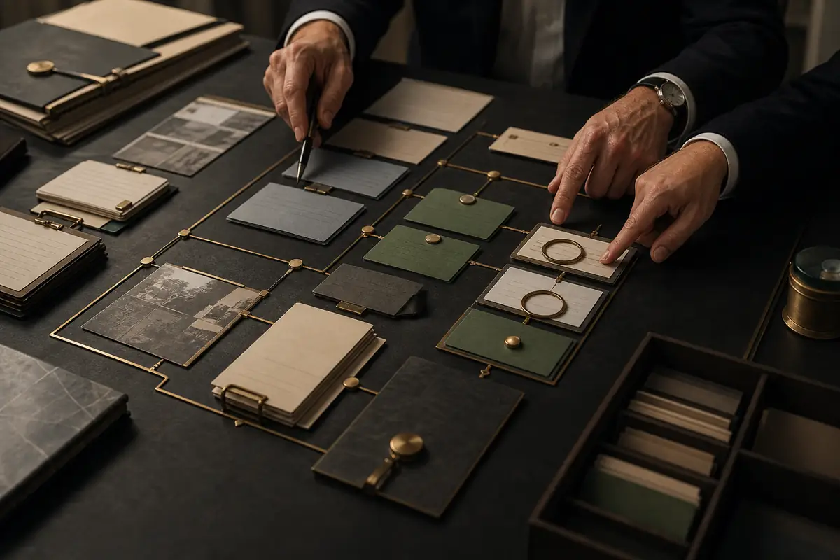 Physische Systemdarstellung für CFOProof mit Prozesspfaden, Kontrollpunkten und klarer Verantwortung